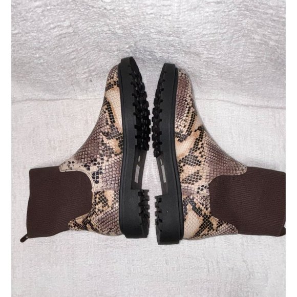 Comfort Foam Women's Brown Snake Print Sabriel Ankle Boots Size 9 NIB #36330 - Picture 4 of 7